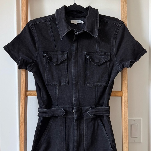 Good American Fit For Success Denim Jumpsuit in Black - Size 1 (US Small) - GUC - Picture 2 of 8
